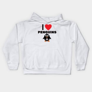 I Love Penquins T-shirt Kids Hoodie